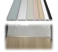 3Pcs Door Bars Threshold Strips for Doorways, 90cm L Aluminum T Molding Floor Transition Strips, Laminate Flooring Gap Trim Divider Strip(Black,5cm//1.96in)