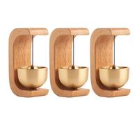 3Pcs Door Chime Magnetic Wooden Doorbell Exquisite with Tape Bell for Door Opening Entrance Decoration