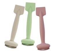 3Pcs Double Ended Silicone Face Scrubber Applicators for Mud Masks Skin Friendly Beauty Tool Matcha Milk Tea and Colors for Travel