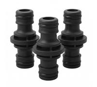 3PCS Double Male Hose Connector, Ideal for Extending the Length of Your Hose, Robust, Universal Coupling,Leak-Proof & Durable, Coupling, BSP Thread (Double Male Hose Connector)