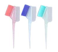 3pcs Double Sided Dye Brush for Colouring Tint Tools, Soft Nylon Highlighting Applicator with Glitter Handle - DIY Coloring Kit