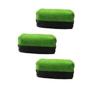 3pcs Double Sided Microfiber Sponges Scratch Frees Application Automotive Cleaning Pad Set for Waxing & Ceramic Coating Soft Touches Car Sponge