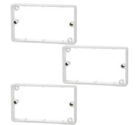 3PCS Double Socket Surround, Socket Spacer, Socket Spacer 20mm for Tiled and Panelled Walls, for Professional Electrical Installations, DIY Projects and Home Renovation Projects