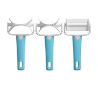 3pcs Dough Cutter Roller, Cracker Cutter Biscuit Cutters Lattice Cutter for Round Square Cookie Cutter Roller, Dumpling Skin Cutter