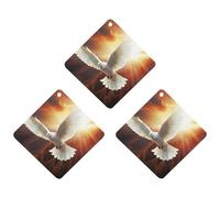 3PCS Dove Sun Art Car Air Freshener Hanging Scented Cards Cute Black Car Fresheners Long Lasting New Cars Scents for Women Men Natural Air Freshener with Lanyard Automotive Freshies