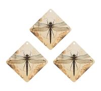 3PCS Dragonfly on Sunflower Car Air Freshener Hanging Scented Cards Cute Gray Car Fresheners Long Lasting New Cars Scents for Women Men Natural Air Freshener with Lanyard Automotive Fresh