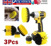 3PCS Drill Brush Set Power Scrubber Carpet Tile Grout Cleaning