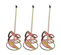 3pcs Drill Mixer Attachment Set for Paint and Mortar Mixing | Carbon Steel, Extended Shaft and Dual-helix Paddle Design, Deep Mixing Fewer Air Bubbles