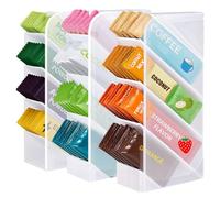 3Pcs Drink Packet Organizer, Acrylic Water Packets Organizer, Drink Mix Organizer, Water Packet Holder for Hydration Multiplier Electrolyte Powder Storage Kitchen Stationery