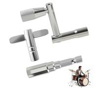 3pcs Drum Key - Drum Tuner, Essential Drum Accessories for Drummers, Includes Tuning Keys & Drill Bit, Fits Many Drums, Ideal for Beginners, Professionals & Band Rehearsals