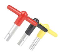 3pcs Drum Tuning Keys with Silicone Covers for Drum Set Accessories | Zinc Alloy Build, T Shaped Design, Easy Operation for Beginners and Drum Lovers, Lightweight Trio