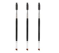 3Pcs Dual Brow Brush Dual Headed Portable Professional Angled Eye Brow Brush for Beauty Room Household Travelling