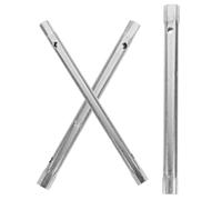 3pcs Dual Ended Tap Nut Spanner 8-13mm Steel Faucet Tool for Plumbers | Silver Tube Design, Fits Multiple Sizes, Tightening and Securing Nuts, Suitable for Bathroom Plumbing, DIY Maintenance