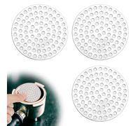 3pcs Dual Layer Espresso Puck Screen, 53mm Stainless Steel Coffee Filter Mesh Plate Reusable Barista Accessories for Espresso Machine Portafilter Filter Basket Tools