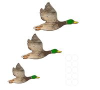 3Pcs Duck Hunting Wall Decor, Wooden Flying Ducks Decor Rustic Farmhouse Art Signs Natural Aesthetic for Bedroom Classroom Nursery Living Room Hanging Decorations