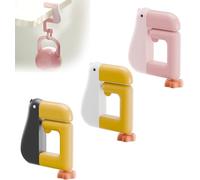 3PCS Duck-Shaped Table Hook, Portable No-Drill Purse Hanger Bag Clamp for School Office Desk Storage Organization Purse Holder for Desk Can Hook Bags, Umbrellas, Keys, Cups and Headphone (3PCS)