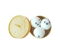 3Pcs Dumpling Squishies, Handmade Pressure Relief Balls, Dumpling Squishy Big Bun, Squeeze Dough Ball Stress Relief Fidget for Anxiety Relief Fidget (B)