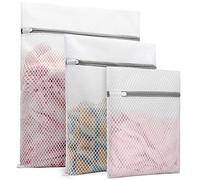 3Pcs Durable Honeycomb Mesh Laundry Bags for Delicates (1 Large 16 x 20 Inches, 1 Medium 12 x 16 Inches, 1 Small 9 x 12 Inches)