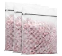 3Pcs Durable Honeycomb Mesh Laundry Bags for Delicates 16 x 20 Inches