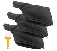 3PCS Dust Bag,Saw Dust Cover Bag with Zipper,Mitre Saw Dust Bag,Anti-Dust Dust Bag for Sawdust,Easy to Remove Dust,Suitable for 255 Mitre Saws Accessories Replacement,with 1 Brush (Black)
