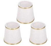 3PCS E14 Forma de pantalla Lámpara de mesa Pantalla Meson Instalación Tela Dormitorio Lámpara de techo Pantalla Luz Suave y cálida Marco de Metal seguro para dormitorio Sala de