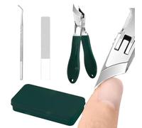 3PCS Eagle Beak Nail Clipper Set, Anti-Splash Stainless Steel Slanted Clippers with Storage Box, Rust-Resistant
