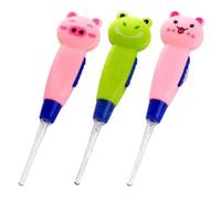 3Pcs Ear Wax Removal for Kids with LED Light Detachable Cute Cartoon Ear Cleaner with Light for Easy Access, 6x3in, Baby Cleaner