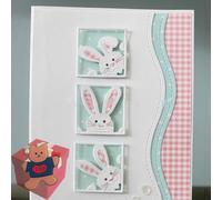3Pcs Easter Rabbit Metal Die Cuts, Easter Rabbit Party Festival Cutting Dies Cut Stencils for DIY Scrapbooking Photo Album Decorative Embossing Paper Dies for Card Making Templated Die-Cutting