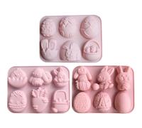 3pcs Easter Silicone Bunny Mold for Chocolate Fondant Cake Decoration