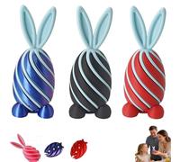 3PCS Easter Spiral Decompression Rabbit Egg,3d Printed Decompression Spiral Cone Toy,twisty Fidget Egg,Easter 3D Printing Mystery Bunny Egg Fidget Toy,for Adults & Kids Party (3pcs-C)