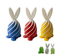 3Pcs Easter Spiral Decompression Rabbit Egg, Twisty Fidget Egg, Easter Basket Stuffers Gift, Mystery Bunny Eggs, Colorful Easters Party Favors for Kids Adults (A)