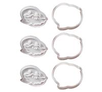 3Pcs Eerie Treat Specter Cookie Halloween Biscuits Molds Set Eerie Specter Shape Biscuits Silicone Food Grade Silicones
