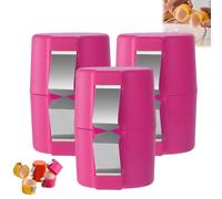 3PCS Egg Cracker Tool, Egg Shell Opener Egg Peeler for Hard Boiled Eggs, Handheld Egg Cracking Tool, Portable Eggshell Remover Egg Opener, Kitchen Baking Separator Tool for Home Dorm Kitchen (Pink)