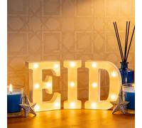 3Pcs Eid Mubarak Lights,Ramadan Decorations Led Lights,Ramadan LED Letter Sign Lights Battery Powered for Eid Decorations,Ramadan Table Decorations Outdoor IndoorIslamic Muslim Party Supplies