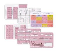 3pcs EKG Badge Card, EKG Rhythm Interpretation Badge Card, ECG/EKG Rhythm Pocket Card, Nursing Reference EKG Interpretation, Rapid Cardiac Analysis & Measurement Tool