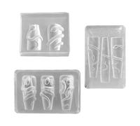 3pcs Elastic Silicone Nails Art Molds with Snake Motifs Nails Charm Mold for Distinctive Decors and Projects Reusable Snake Shaped Mold