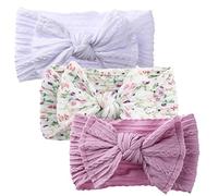 3pcs Elastic Stretchy Soft Wide Bowknot Headbands Hairband Bonknots Turban Headwraps Hair Bows Accessories For Kid Bowknot Headband