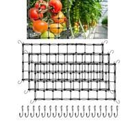 3Pcs Elastic Trellis Netting, 60 * 120cm Plant Support Scrog Net with 18 Hooks Grow Tent Trellis Netting Elastic Mesh Garden Trellis Netting Plant Trellis Net Grow Tent Netting for Vegetables Fruits