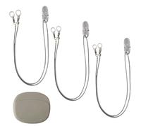 3PCS Elderly Hearing Aid Clip, Anti Loss Lanyard Protector, Hearing Aid Safety Lanyard Kit, Anti-Loss Adjustable Cord with Silicone Loops & Clip for Hearing Aids
