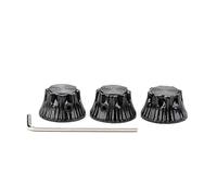 3Pcs Electric Guitar Bass Knobs Volumes Tone Control Knobs Potentiometer Caps Metal Dome Knobs With Hole Guitar Parts