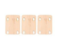 3pcs Electric Guitar Neck Shim, Maple Wood Neck Shim Spacer Instrument Accessory for Replacement, Portable Guitar Neck Plate Tool for Bass Guitar Repair (3pcs 1°)