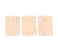 3pcs Electric Guitar Neck Shim, Maple Wood Neck Shim Spacer Instrument Accessory for Replacement, Portable Guitar Neck Plate Tool for Bass Guitar Repair (1pc 1° 1pc 0.5° 1pc 0.25°)