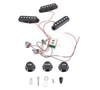 3Pcs Electric Guitar Pickup, Adjustable Pickups, Copper Wire & Plastic Material, High Sensitivity for Electric Guitar with Accessories Kit, Black, for Electric Guitar
