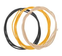 3pcs Electric Guitar Pickup Wire Copper Oiled Wax Cloth Internal Lead | Flexible Routing for Guitar Electronics, Easy Replacement, Suitable for Beginners and Technicians, Compact Repair Accessory