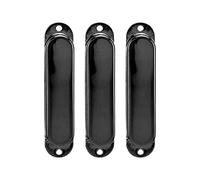 3Pcs Electric Guitar Single Coil Pickup Cover Set, Copper Material, Easy Installation, sturdy and Noise Reducing, Metallic Lustre Design (Black)