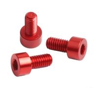 3PCS Electric Guitar Tremolo Bridge Locking String Nut Screws, Aluminum Alloy Hexagonal Replacement Parts for Floyd Rose Systems, Precision Electroplated Hardware(Red)