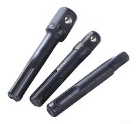 3PCS Electric Wrench Socket Extension Rod Set Chrome Vanadium Steel for SDS PLUS Adapter Oxide Rust Resistant 1-4 3-8 1-2 Inch Drive 65mm 75mm