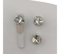 3PCS Elegant 3D Rhinestones Nails Art Decoration Manicure Craft Supplies For Women