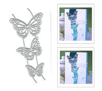 3pcs Elegant Butterfly Border Metal Die Cuts,Spring Flowre Butterfly Border Edge Cutting Dies Cut Stencils DIY Scrapbooking Decorative Embossing Paper Scrapbooking Card Making