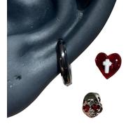 3pcs Elegant Heart Crosses Ear Cuffs For Trendy Women Fashion Jewelry With Skull Designs Portable And Comfortable Trendy Women's Accessories